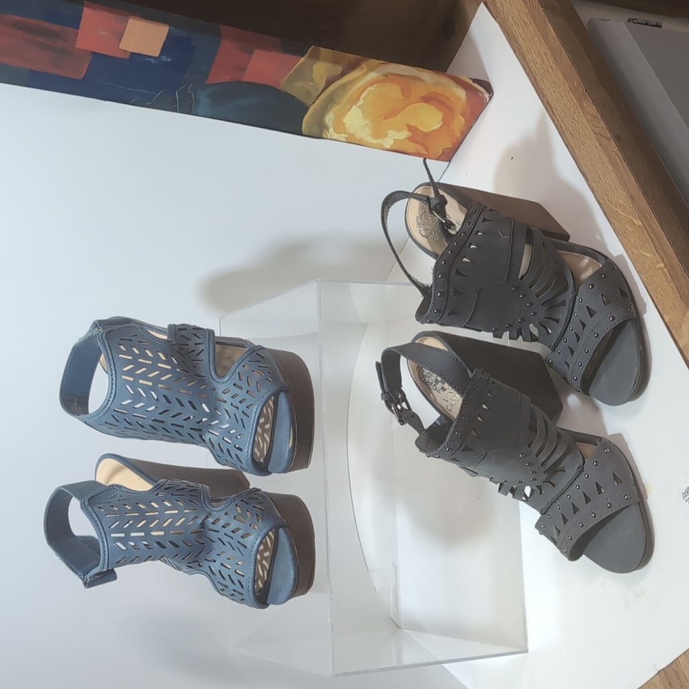 Fall harvest shoes, powder blue and a smoky blue. 6.5